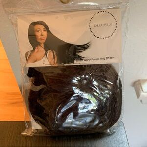 Bellami hair extension wrap ponytail 20” length chocolate brown color